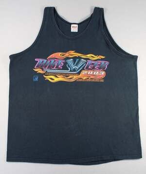Anvil Shirt Mens XL Black Bike Week 2003 Daytona Harley-Davidson Tank Biker